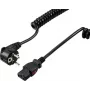 Sygonix SY-6733074 Uzamykateľný napájací kábel CEE 7/7 na IEC C13 3m čierny