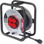 Sygonix SY-10236117 Káblový bubon čierna Schuko konektor 25m 4 zásuvky