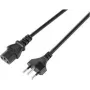 Sygonix SY-5243896 Napájací kábel CEE 7/7 na IEC C13 zahnutý 5 m čierny