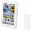 Sygonix SY-5509564 digitálna meteostanica s 12-24 hodinovou predpoveďou, DCF hodinami, vnútornou/vonkajšou teplotou a vlhkosťou, fázou mesiaca, výstrahou pred mrazom, podporou 3-kanálového senzora