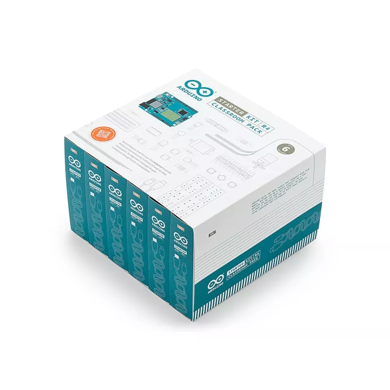 Arduino Starter Kit R4 Classroom Pack, 6 x Arduino Starter Kit R4, pre skupinu od 12 osôb (K000007_R4-6P)
