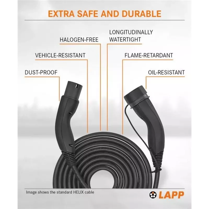 Lapp Mobility Type 2 Helix nabíjací kábel 22 kW 7 m čierna