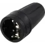 Sygonix SY-6618472 Schuko zásuvka TPE 250 V/AC čierna