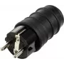 Sygonix SY-6618468 Schuko konektor samec TPE 250 V/AC čierny IP44