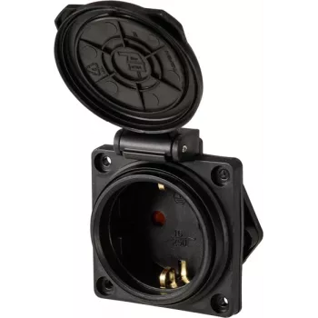 Sygonix SY-6746374 Schuko zásuvka IP44 čierna