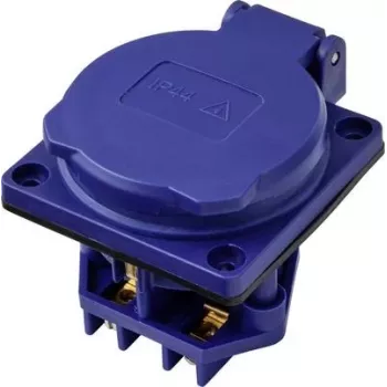 Sygonix SY-6746376 Schuko zásuvka IP44 modrá