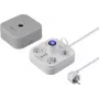 Sygonix SY-6788330 4-násobná Schuko kocková zásuvka sivá/biela
