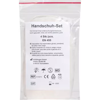 Söhngen sada rukavíc 1010073 1250 VE4 - vyšetrovacie rukavice, latex, nepudrované, veľkosť L, 4 rukavice (2 páry)