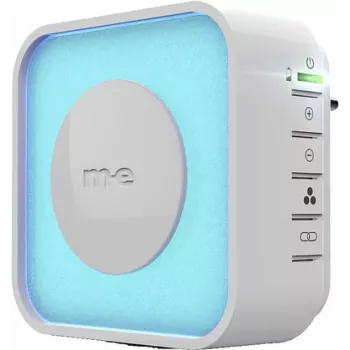 m-e modern-electronics 41308 prijímač bezdrôtového zvončeka s osvetleným LED prstencom, biely