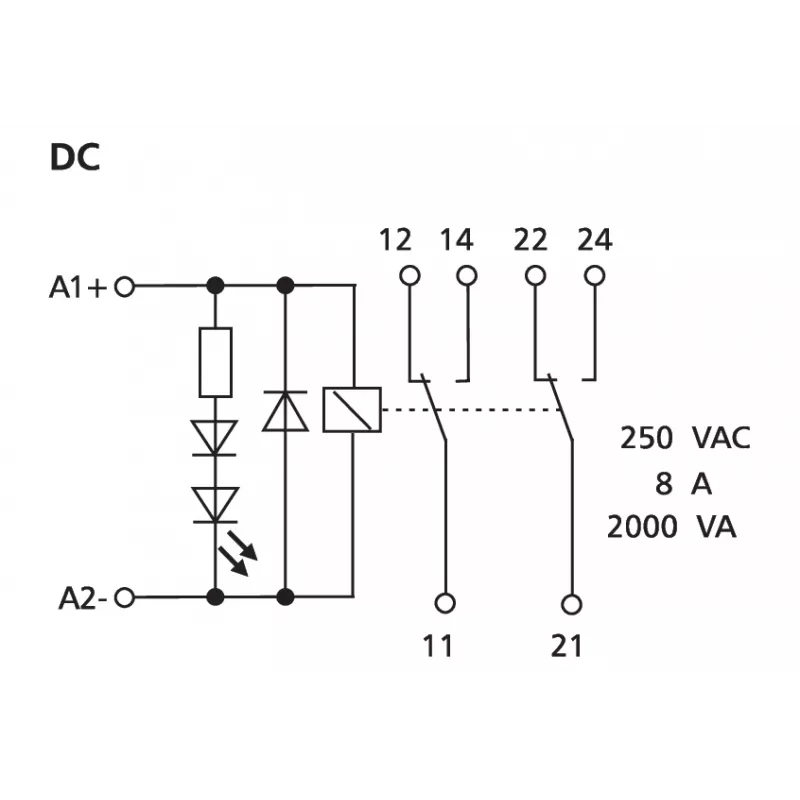 METZ CONNECT 11051025 výkonový reléový modul 24 V DC, 1 CO, 16 A, DIN lišta, čierna/oranžová