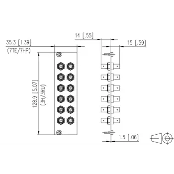 METZ BTR 15024A0112-E OpDAT REGpro 12xST SM/MM keramický sivý čelný panel 3U/7HP