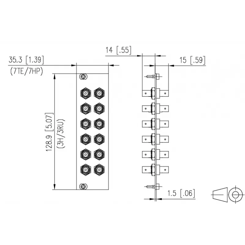 METZ BTR 15024A0112-E OpDAT REGpro 12xST SM/MM keramický sivý čelný panel 3U/7HP