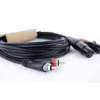 Cordial EU 3 FC XLR na RCA audiokábel 3 m čierny 14853