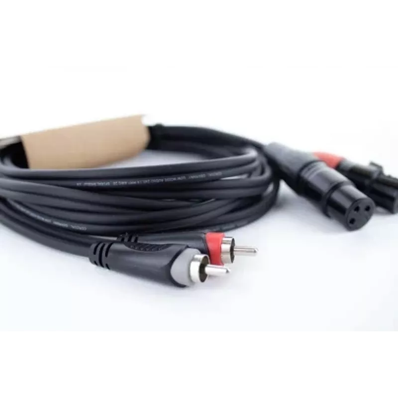 Cordial EU 3 FC XLR na RCA audiokábel 3 m čierny 14853