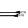 Cordial 15618 CAT 6a S/FTP RJ45 patch kábel, 1 m, čierny PUR plášť