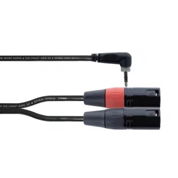 Cordial EY 1.5 WRMM XLR Y adaptér kábel 3,5mm TRS na 2x XLR konektor samec 1,5m čierny 14874