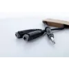 Cordial 14882 6,3mm stereo jack Y adaptér kábel, 1x konektor samec na 2x konektor samica, 0,3m, čierny PVC