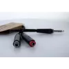 Cordial 14890 audio Y adaptér kábel 6,3mm stereo jack konektor samec na 2x 6,3mm mono jack konektor samica 0,30m čierny PVC twin kábel