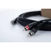 Cordial 14855 3,5mm stereo jack na 2x RCA audio Y-adapter kábel, 1,5m, čierny