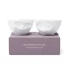FIFTYEIGHT PRODUCTS T012201 sada misiek 200 ml usmievavá & bozkávajúca biele porcelánové