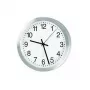 PEWETA rádiové nástenné hodiny z hliníka, 40 cm priemer, strieborné (51.017.415)