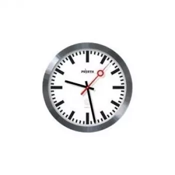 PEWETA rádiové nástenné hodiny nádražné hodiny, 30 cm, hliníkové 51.020.325