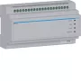 Hager RTD210X 2-drôtový systémový prepínač, 6-násobný, pre Hager IP videovrátnik, DIN lišta, 4 moduly, svetlosivá