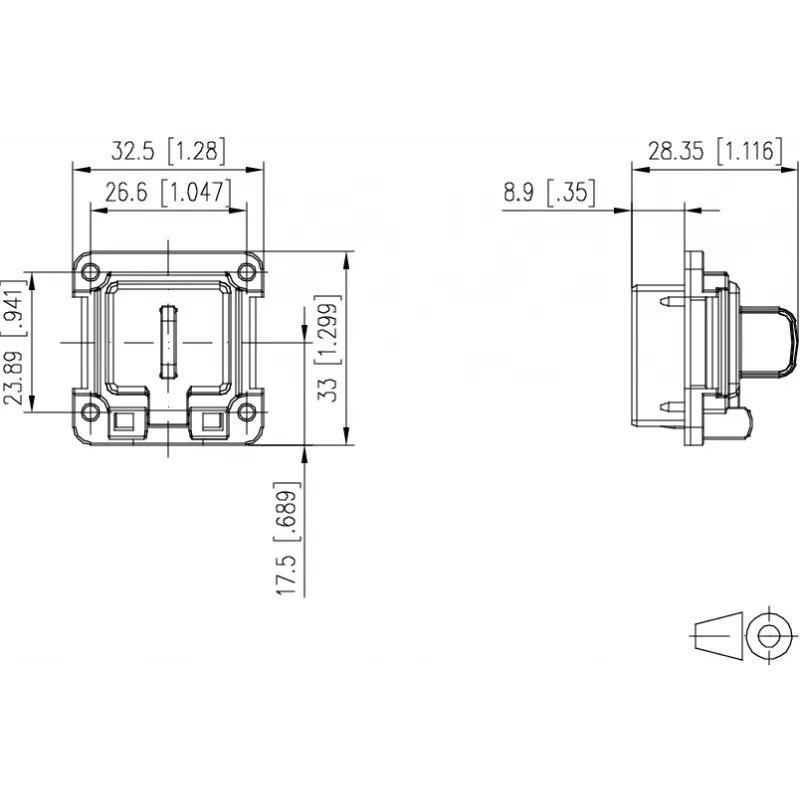 METZ CONNECT 1309413003-E montážna sada pre C6Amodul RJ45 Keystone moduly