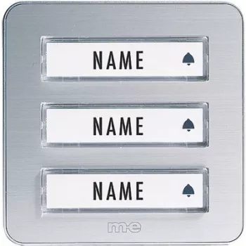 M-E MODERN-ELECTRONICS KTA-3 A/S tlačidlo zvončeka, na omietku, strieborné
