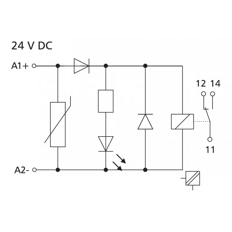 METZ CONNECT KRA-M6/21 rozhranie reléový modul 24V AC/DC, 1 prepínací kontakt, 6A, biely 11061525