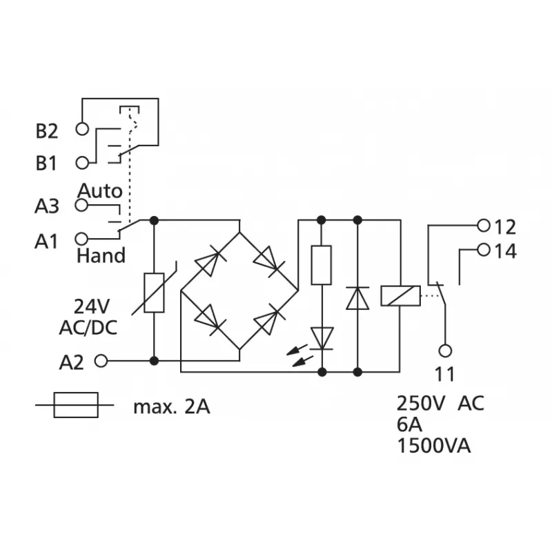 METZ CONNECT KRA-SR-M8/21 Výkonový reléový modul, 24 V AC/DC, 1 prepínací kontakt, biely (11064513)