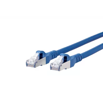 METZ BTR NETCOM CAT 6A S/FTP RJ45 sieťový patch kábel, 7 m, modrý, Snagless 1308457044-E
