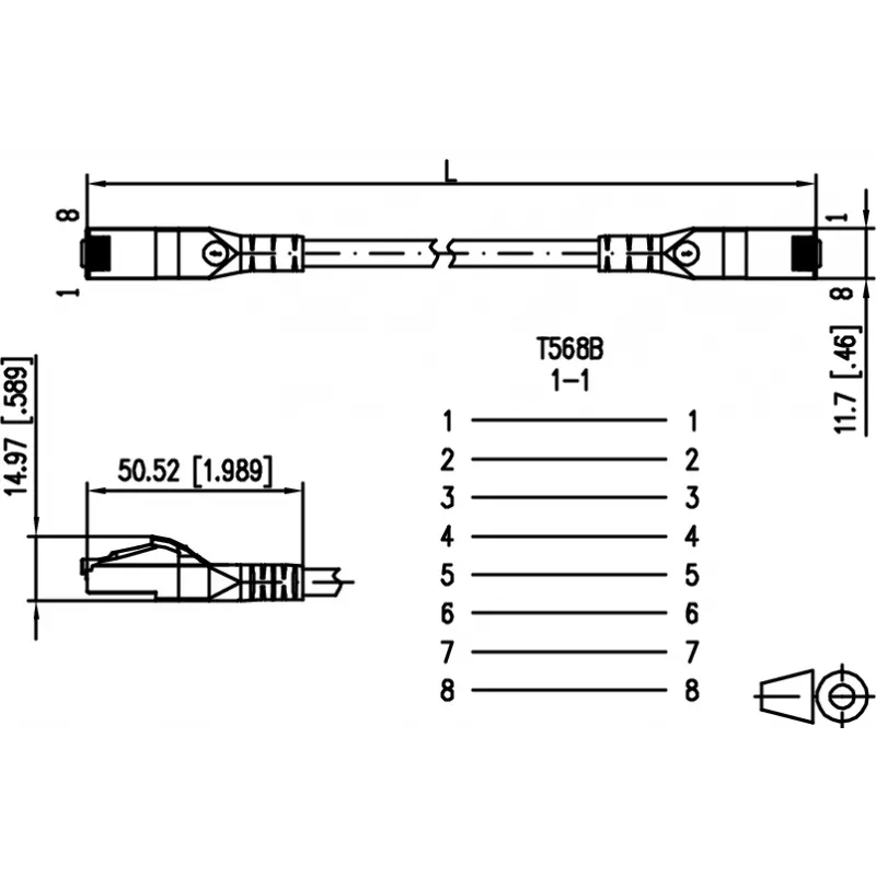 METZ BTR 1308457066-E Prepojovací kábel Cat.6, AWG26, 2x RJ45, 7 m, červený