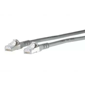 METZ CONNECT 1308450A33-E Cat.6A S/FTP patch kábel, 10G, AWG26, sivý, 0,25m