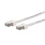 METZ CONNECT Ultraflex500 CAT 6 S/FTP patch kábel, RJ-45 konektor samec na RJ-45 konektor samec, 1,0 m, biely, bezhalogénový 13084V1088-E