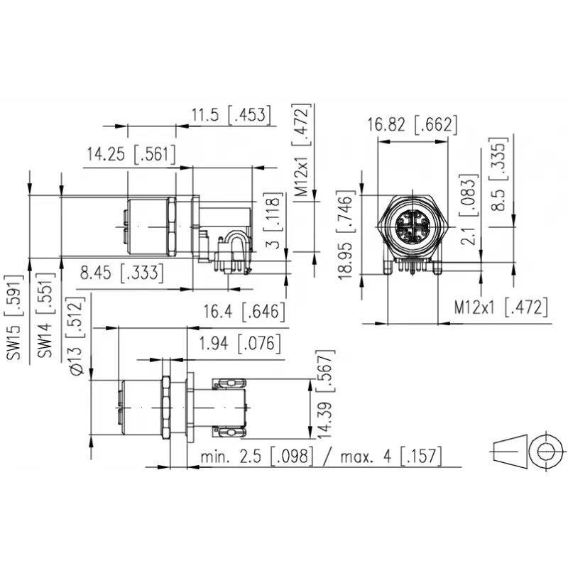METZ MMT471A315-0004 PCB zásuvka, 8-pólová, rozteč 2,54 mm, THT, rovná