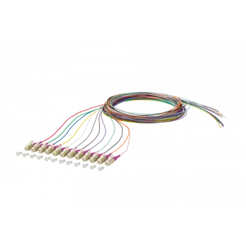 METZ CONNECT 150N1JO0020E OM4 multimode optický patch kábel, 12x LC Duplex, 2 m, jadro 50 µm, viacfarebný