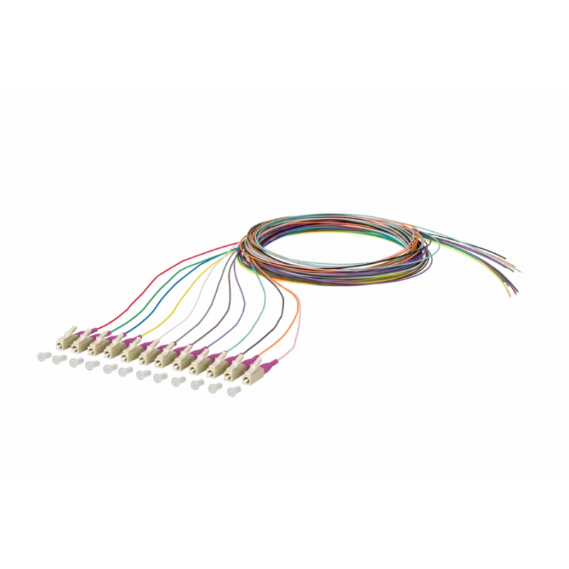 METZ CONNECT 150N1JO0020E OM4 multimode optický patch kábel, 12x LC Duplex, 2 m, jadro 50 µm, viacfarebný