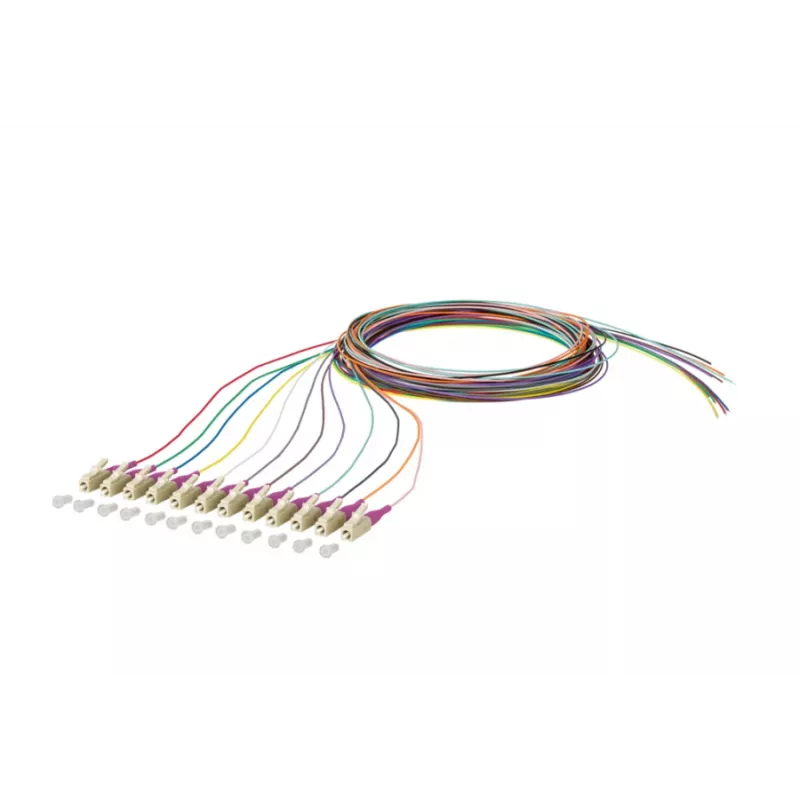 METZ CONNECT 150N1JO0020E OM4 multimode optický patch kábel, 12x LC Duplex, 2 m, jadro 50 µm, viacfarebný