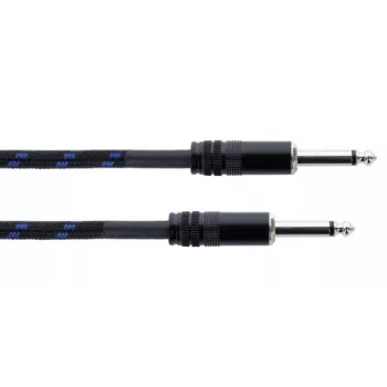 Cordial 14770 mono jack audio kábel 6,3 mm TS na 6,3 mm TS 5 m čierno-modrý textil