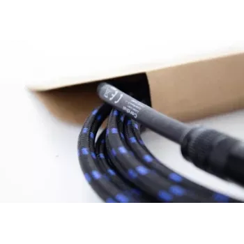 Cordial 14770 mono jack audio kábel 6,3 mm TS na 6,3 mm TS 5 m čierno-modrý textil
