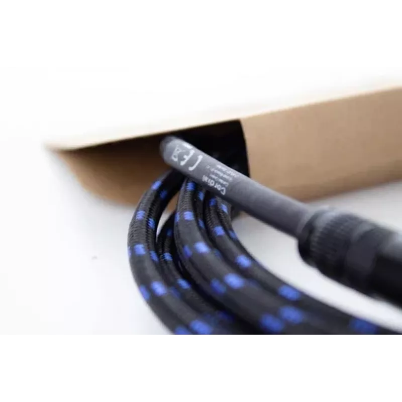 Cordial 14770 mono jack audio kábel 6,3 mm TS na 6,3 mm TS 5 m čierno-modrý textil