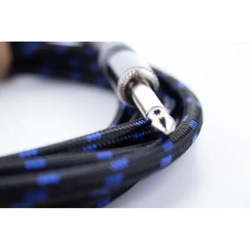 Cordial 14770 mono jack audio kábel 6,3 mm TS na 6,3 mm TS 5 m čierno-modrý textil