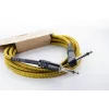 Cordial 14776 inštrumentálny kábel 6,3mm mono jack na 6,3mm mono jack, 3m, čierno-žltý textil