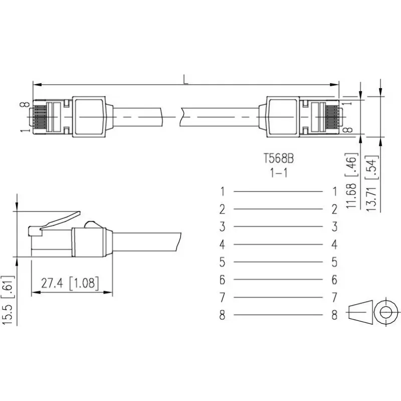METZ CONNECT 13084V1500-E Cat6 S/FTP sieťový kábel, RJ45, 1,5 m, čierny