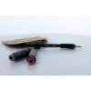 Cordial 14892 Audio Y-adapterový kábel, 3,5 mm stereo jack samec na dva 6,3 mm mono jack samica, 0,3 m, čierne PVC