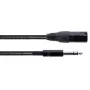 Cordial EM 1.5 MV XLR na 6,3 mm TRS jack audio kábel 1,5 m čierny 14811