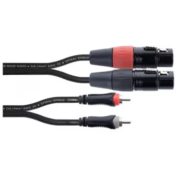 Cordial EU 1.5 FC XLR na RCA audio kábel 1,5 m čierny 14852