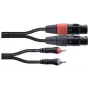Cordial EU 1.5 FC XLR na RCA audio kábel 1,5 m čierny 14852