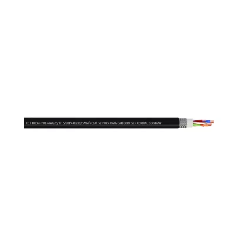 Cordial 15547 CAT 5e S/UTP RJ45 patch kábel, 1,5 m, čierny PUR plášť